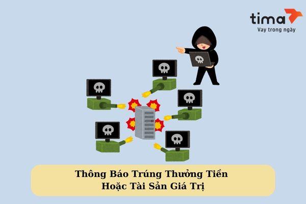 Thông báo trúng thưởng tiền hoặc tài sản giá trị